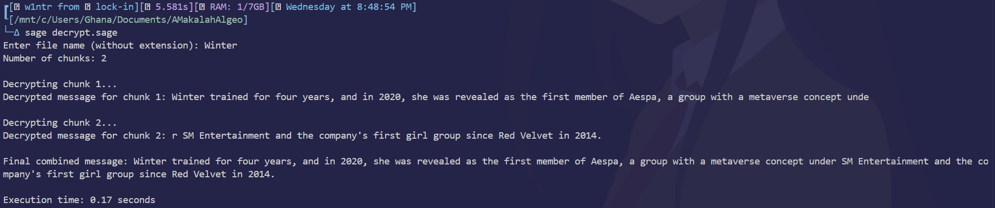 Lattice work on cryptography